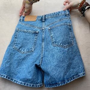 zara denim shorts